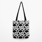Black and white organic shape art pattern Tote Bag Gallery Image 2