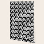 Black and white organic shape art pattern Wallpaper Gallery Image 2
