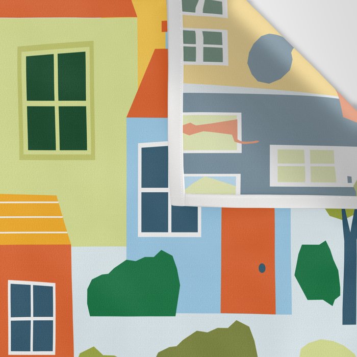 Little colorful houses Wall Tapestry Gallery Image 3