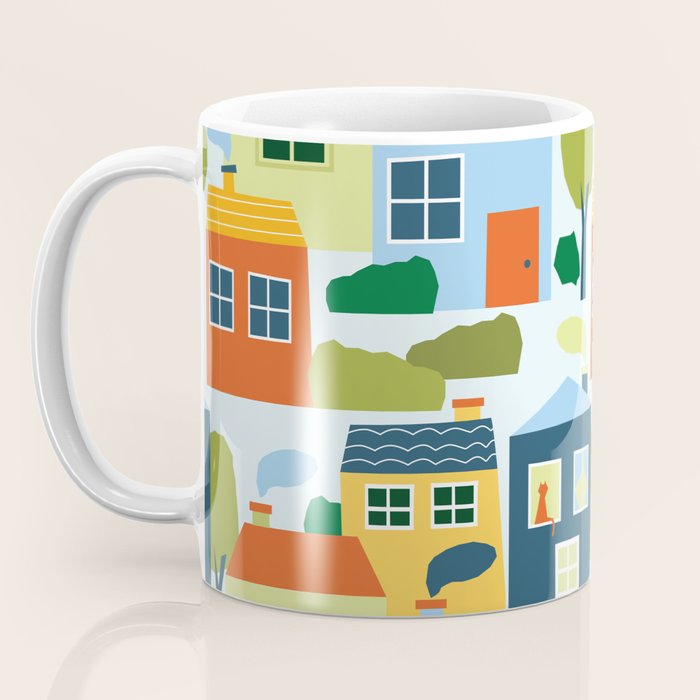 Little colorful houses Coffee Mug Gallery Image 3