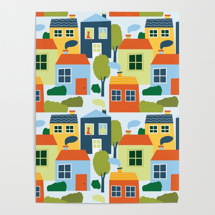 Little colorful houses Poster Gallery Image 4