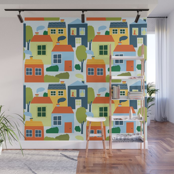 Little colorful houses Wall Mural Gallery Image 1