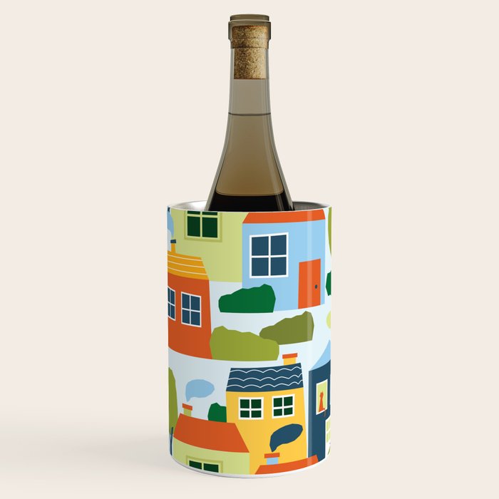 Little colorful houses Wine Chiller Gallery Image 2
