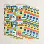 Little colorful houses Wrapping Paper Gallery Image 3