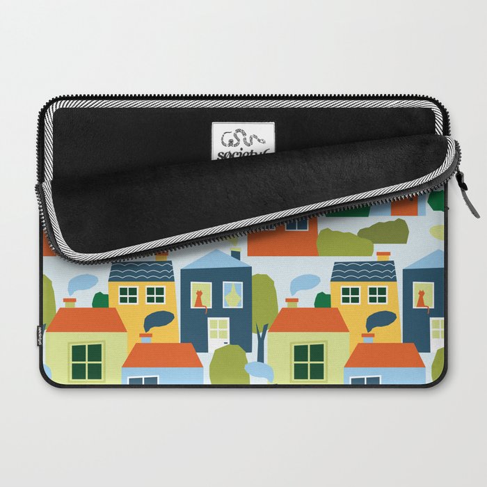Little colorful houses Laptop Sleeve Gallery Image 2