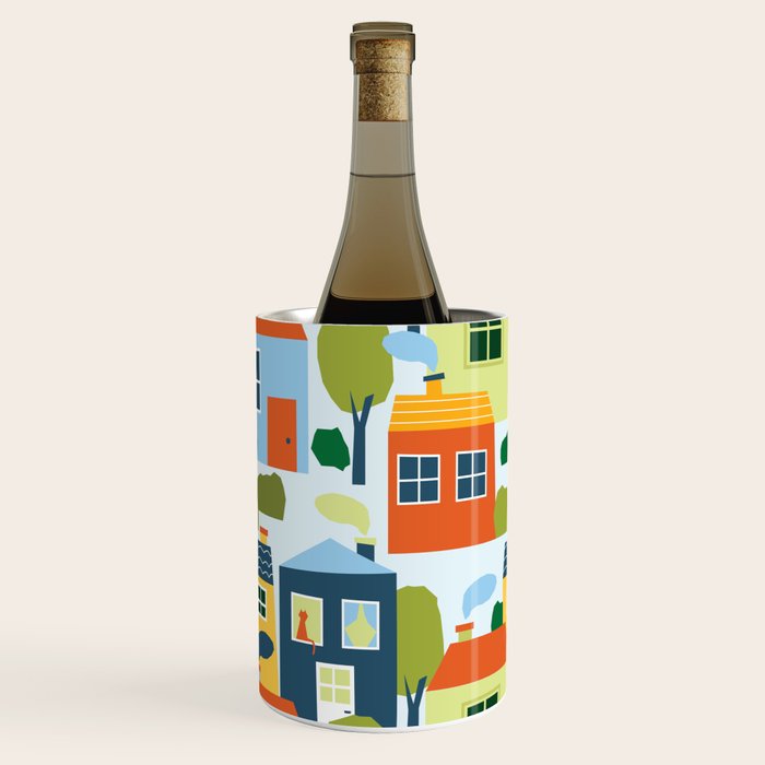 Little colorful houses Wine Chiller Gallery Image 1