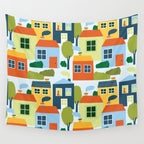 Little colorful houses Wall Tapestry Gallery Image 4