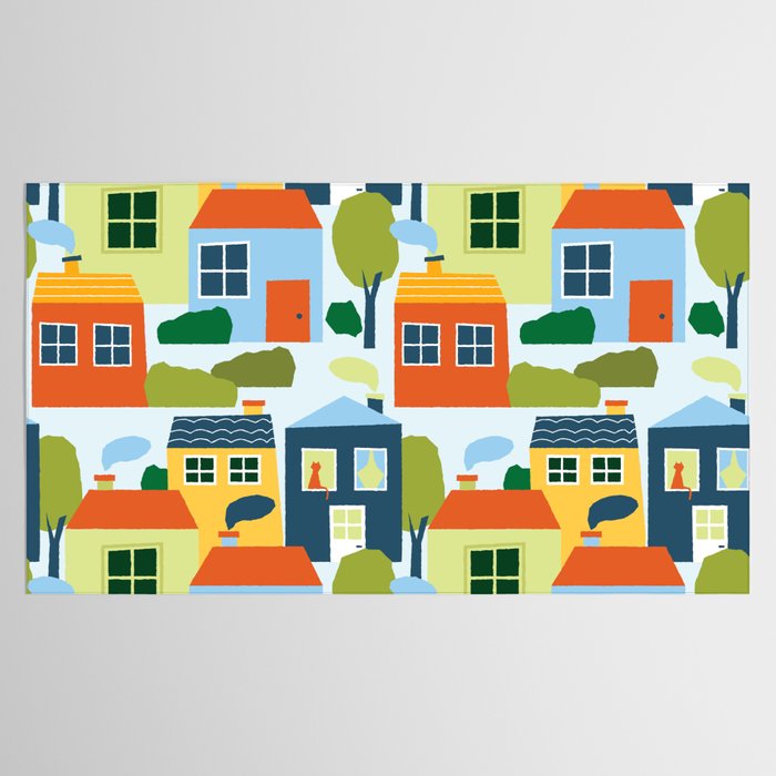Little colorful houses Tablecloth Gallery Image 2