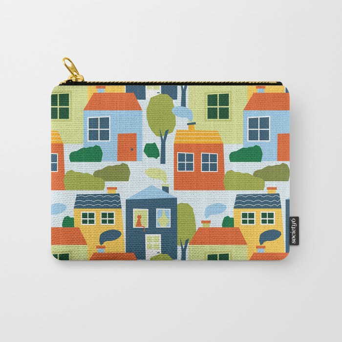 Little colorful houses Carry All Pouch Gallery Image 1