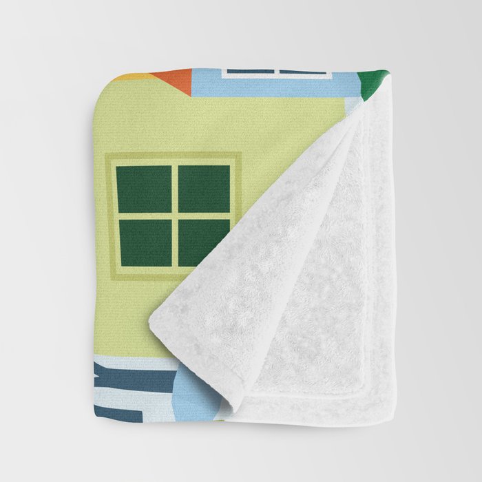 Little colorful houses Throw Blanket Gallery Image 3