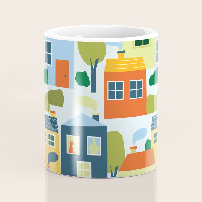 Little colorful houses Coffee Mug Gallery Image 4