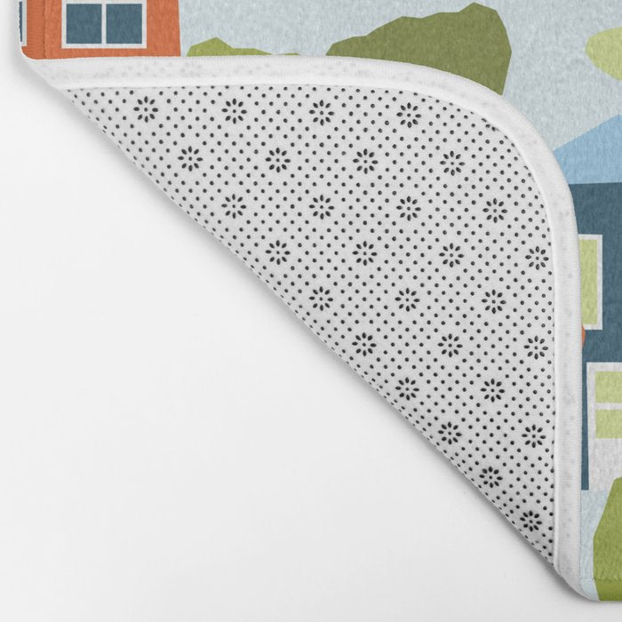 Little colorful houses Bath Mat Gallery Image 2