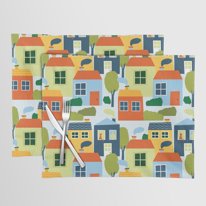 Little colorful houses Placemat Gallery Image 1