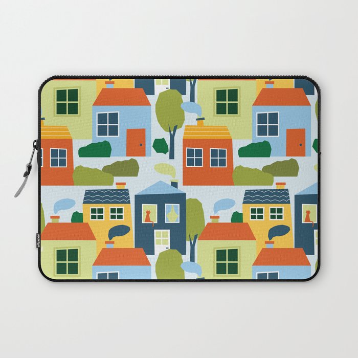Little colorful houses Laptop Sleeve Gallery Image 1
