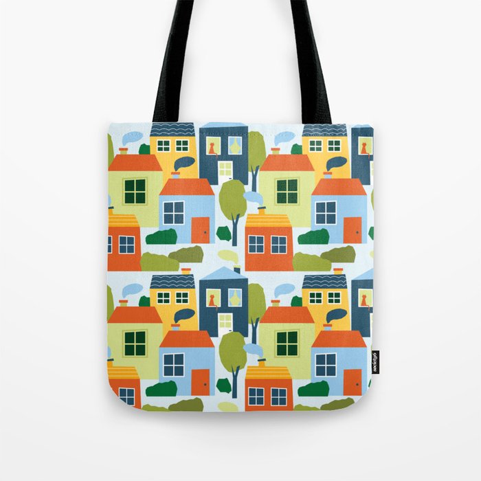 Little colorful houses Tote Bag Gallery Image 1