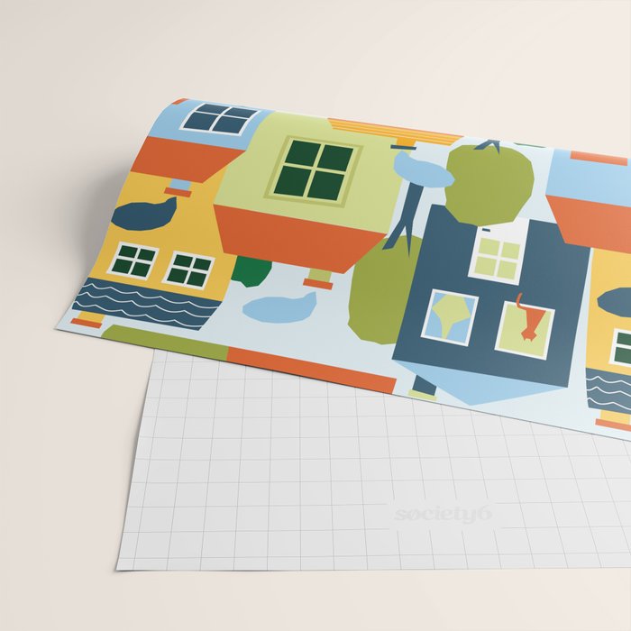 Little colorful houses Wrapping Paper Gallery Image 2