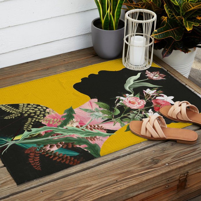 Floral Portrait 17 Outdoor Rug Gallery Image 2