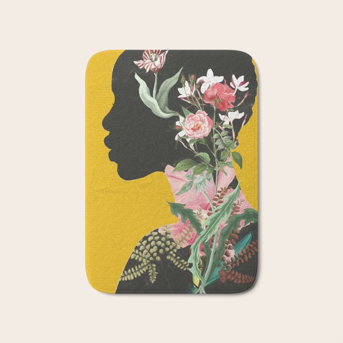 Floral Portrait 17 Bath Mat Gallery Image 1