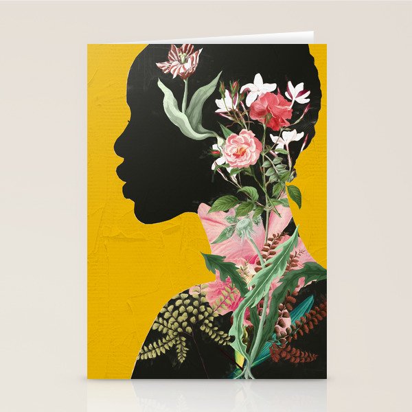 Floral Portrait 17 Stationery Card Gallery Image 2