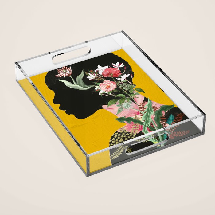 Floral Portrait 17 Acrylic Tray Gallery Image 1