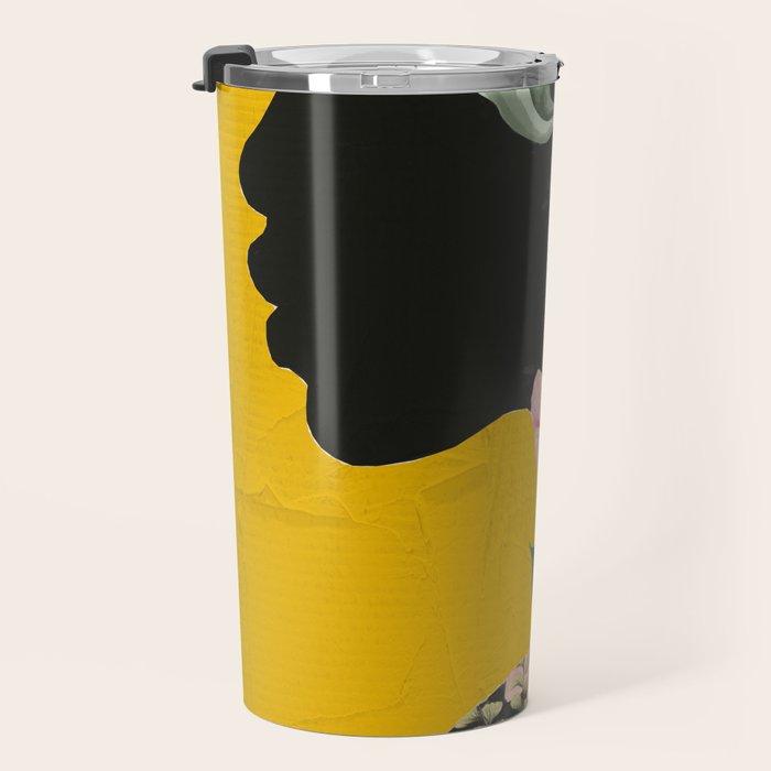Floral Portrait 17 Travel Mug Gallery Image 3