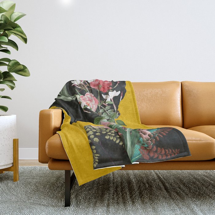 Floral Portrait 17 Throw Blanket Gallery Image 1