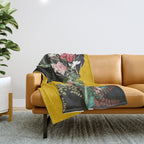 Floral Portrait 17 Throw Blanket Gallery Image 1