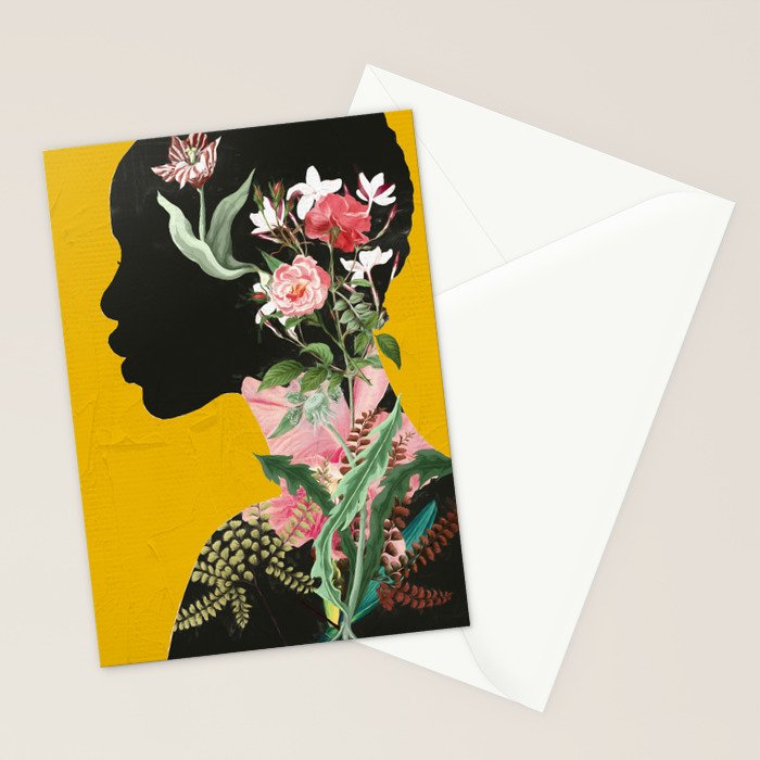 Floral Portrait 17 Stationery Card Gallery Image 2