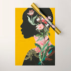 Floral Portrait 17 Wrapping Paper Gallery Image 1