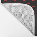 Y2K Cherries - Black Pattern Miniature Bath Mat Gallery Image 2
