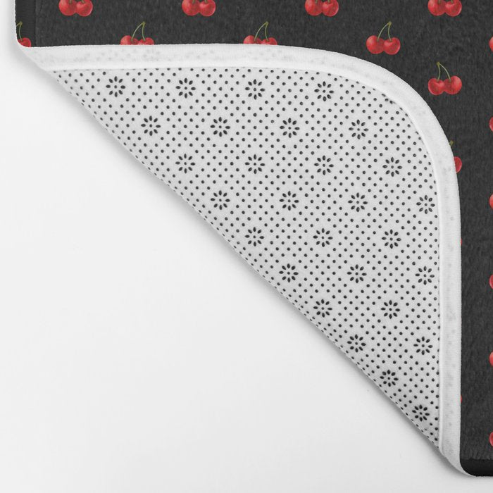 Y2K Cherries - Black Pattern Miniature Bath Mat Gallery Image 2
