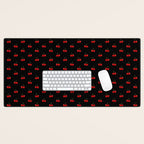 Y2K Cherries - Black Pattern Miniature Desk Mat Gallery Image 1