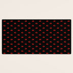 Y2K Cherries - Black Pattern Miniature Desk Mat Gallery Image 3