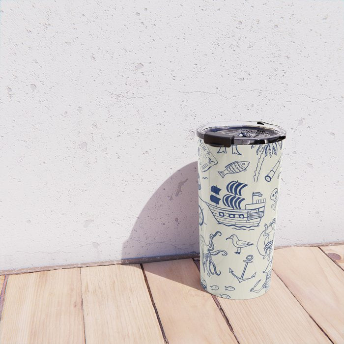 Pirate Play - Cream Travel Mug Gallery Image 4