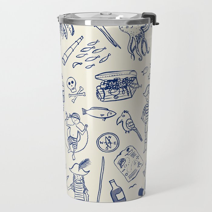Pirate Play - Cream Travel Mug Gallery Image 2