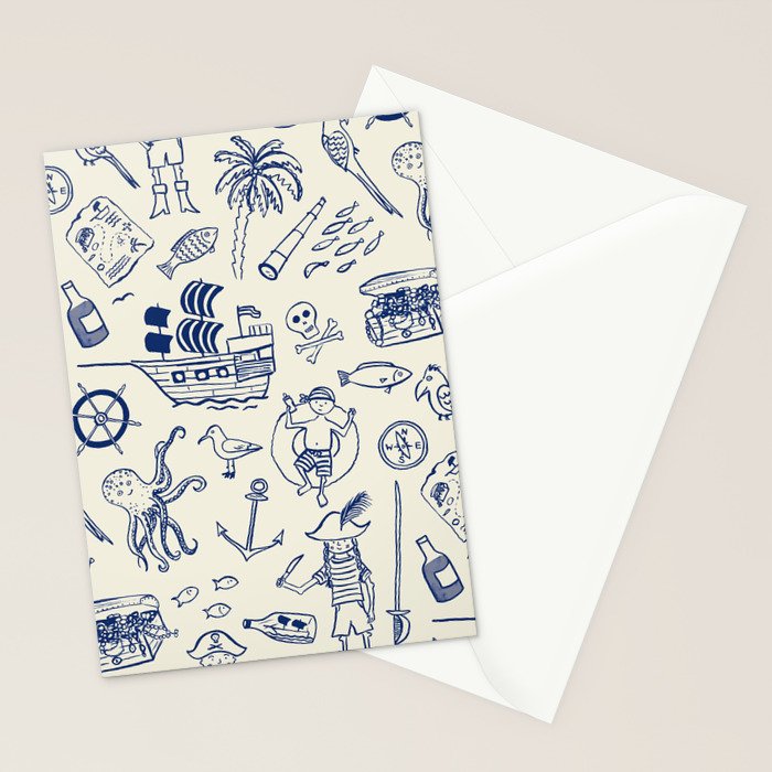 Pirate Play - Cream Stationery Card Gallery Image 2