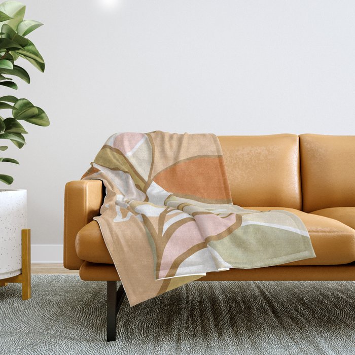Closer to Nature Nº2 - Earthy Pastels Throw Blanket Gallery Image 1