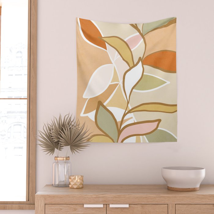 Closer to Nature Nº2 - Earthy Pastels Wall Tapestry Gallery Image 2