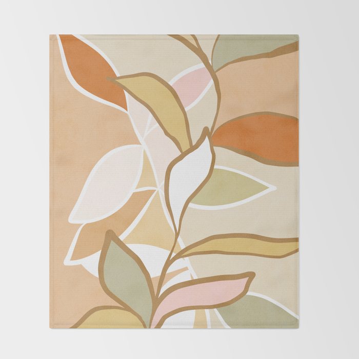 Closer to Nature Nº2 - Earthy Pastels Throw Blanket Gallery Image 2
