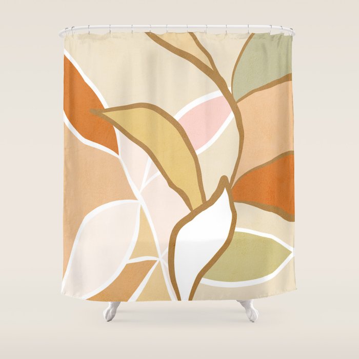 Closer to Nature Nº2 - Earthy Pastels Shower Curtain Gallery Image 1