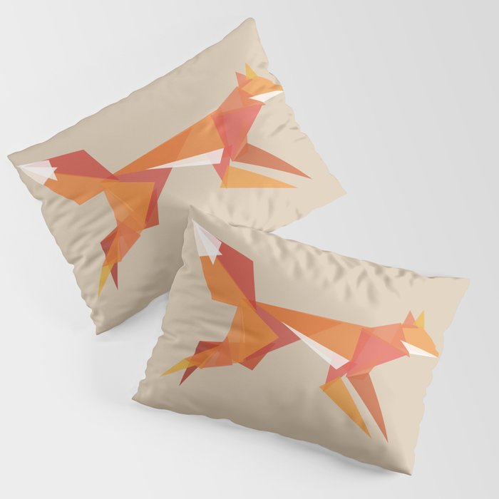 Fractal geometric fox Pillow Sham Gallery Image 3