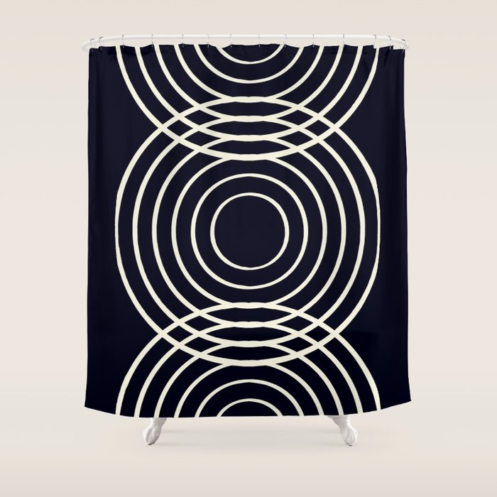 Life Balance Black Shower Curtain Gallery Image 1