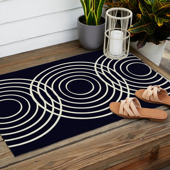 Life Balance Black Outdoor Rug Gallery Image 2