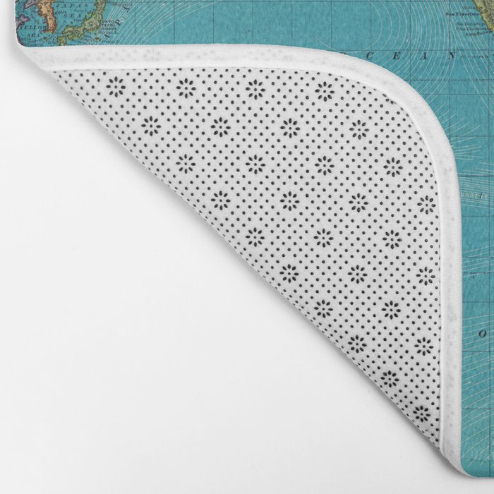 Vintage Map of The World (1897) Bath Mat Gallery Image 2