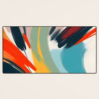 Painted Deliciousness, Spring Colorful Eclectic Bohemian Abstract, Brush Strokes Contemporary Modern Art Desk Mat Gallery Image 3