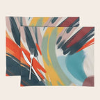 Painted Deliciousness, Spring Colorful Eclectic Bohemian Abstract, Brush Strokes Contemporary Modern Art Placemat Gallery Image 1