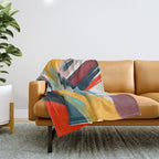 Painted Deliciousness, Spring Colorful Eclectic Bohemian Abstract, Brush Strokes Contemporary Modern Art Throw Blanket Gallery Image 1