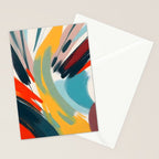 Painted Deliciousness, Spring Colorful Eclectic Bohemian Abstract, Brush Strokes Contemporary Modern Art Stationery Card Gallery Image 2