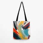 Painted Deliciousness, Spring Colorful Eclectic Bohemian Abstract, Brush Strokes Contemporary Modern Art Tote Bag Gallery Image 2