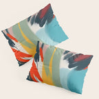 Painted Deliciousness, Spring Colorful Eclectic Bohemian Abstract, Brush Strokes Contemporary Modern Art Pillow Sham Gallery Image 3